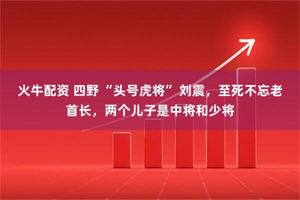 火牛配资 四野 “头号虎将” 刘震，至死不忘老首长，两个儿子是中将和少将
